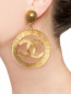 Preview: Vintage Chanel Jumbo Sunburst Icon hoop clips