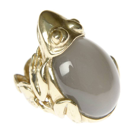 Frog Ring with Moonstone