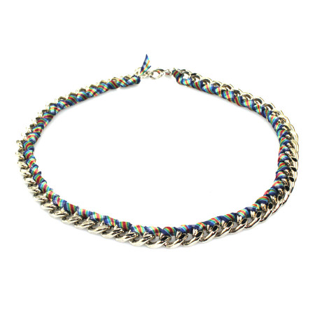 Silver Style Dark Blue Kette