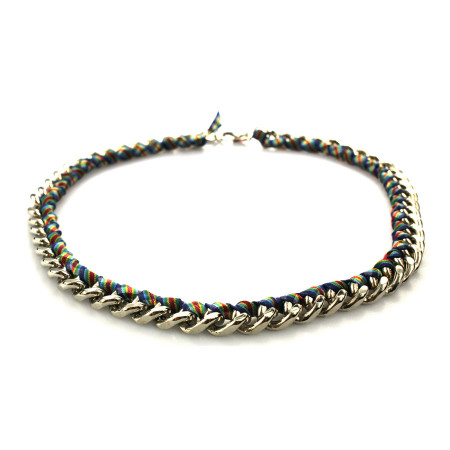 Silver Style Dark Blue Kette