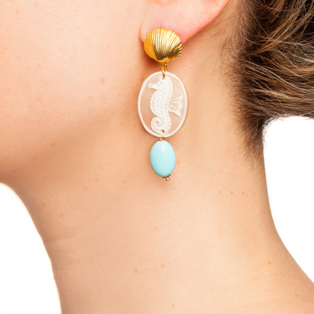 Seahorse Turquoise Stecker