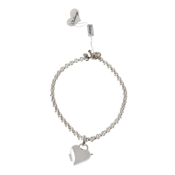 Herz mit Schutzengel Kette Sterling Silber