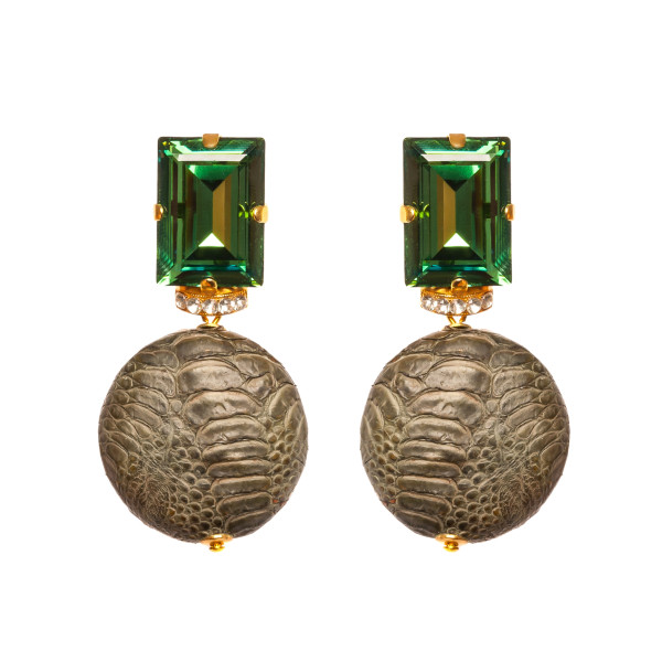 Emerald Snake Octagon Stecker